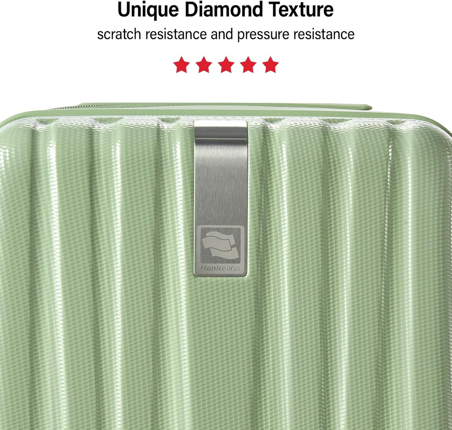 Hanke Hardshell Luggage Sets 2 Piece Extra Large Suitcases with Lock,28 Inch Luggage with Spinner Wheels, Travel Suitcase for Women Men 20 29Inch,Bamboo Green