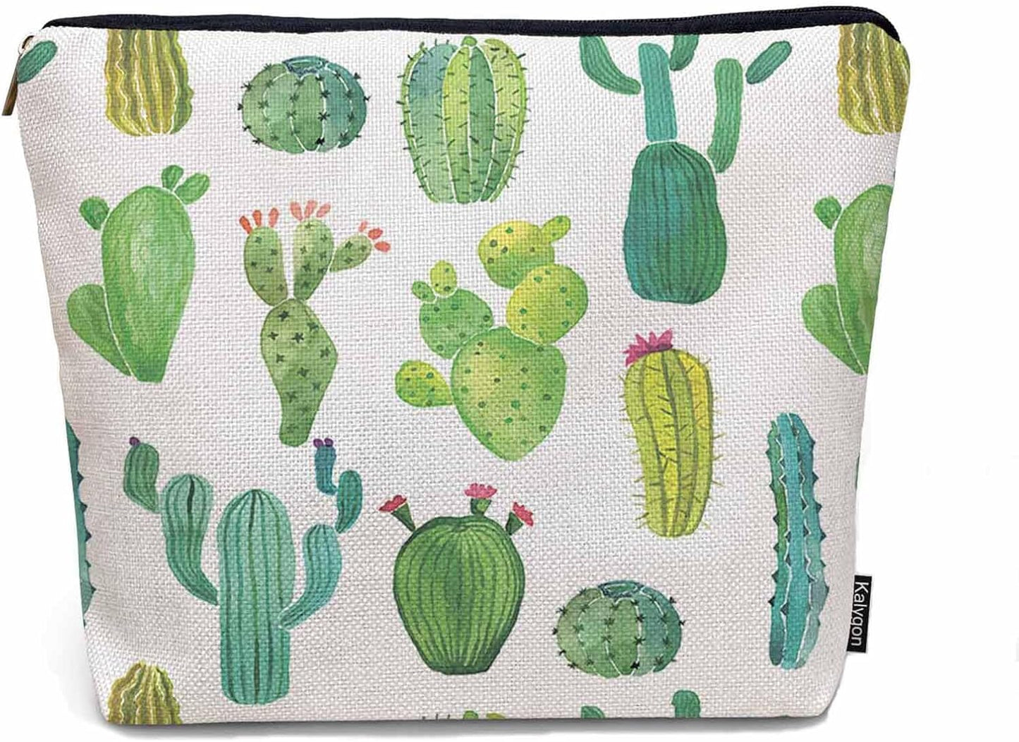 Cactus Makeup Bag For Women, Adorable Cosmetic Bag Makeup Bags, Tropical Succulent Cactus Cacti Green Zipper Bag Travel Bags Toiletry Organizers Pouch Bags Washing Bags For Gym Bathroom