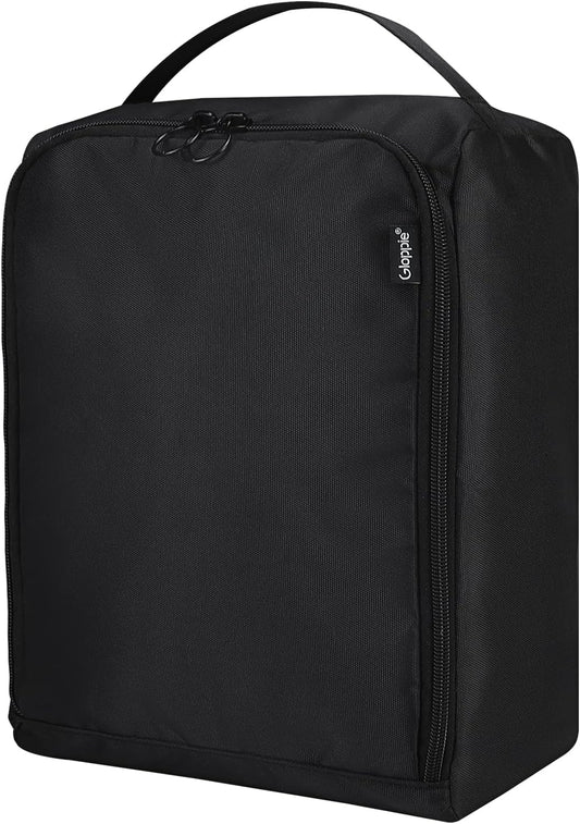 Gloppie Shoe Bags for Travel - Portable Shoes Storage Bag, Shoe Pouch, Shoe Packing Cubes for Men Women - Classic Black