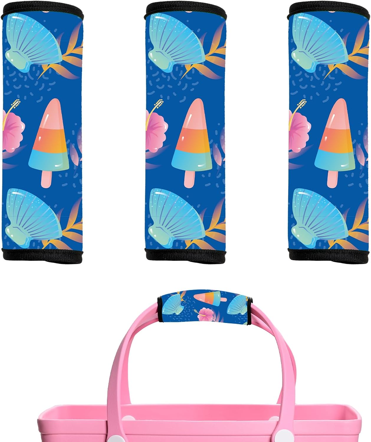 Luggage Handle Wraps 3Pcs – Neoprene Bag Handle Wrap Bogg, Luggage Identifiers for Suitcases Easy Identification, Stylish & Comfy Suitcase Handle Replacement Travel Accessories for Airport & BeachY03