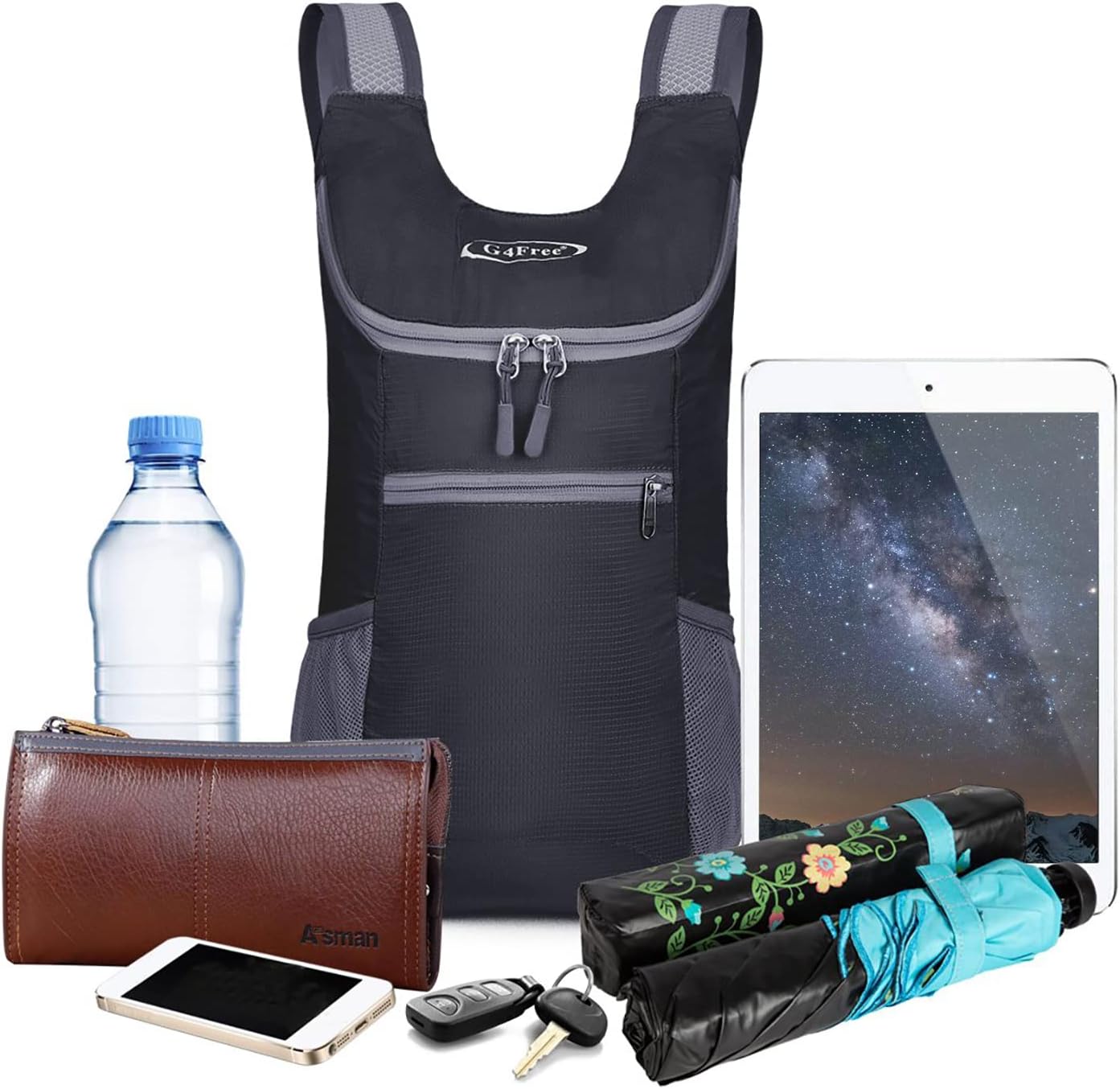 G4Free Lightweight Packable Hiking Backpack for Men Women Small Hiking Daypacks Foldable Shoulder