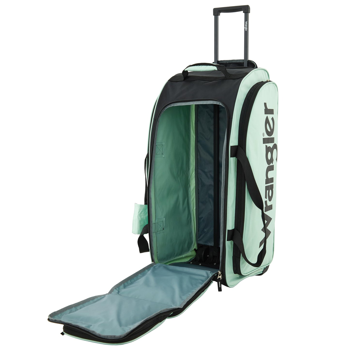 Wrangler Wesley Rolling Duffel Bag, Seaform, Large 30-Inch