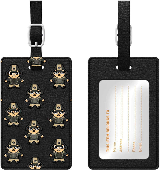 OTM Essentials Vanderbilt University Faux Leather Luggage Tag, Durable Travel Accessories with Adjustable Strap and ID Card, Tokyodachi Mascot A