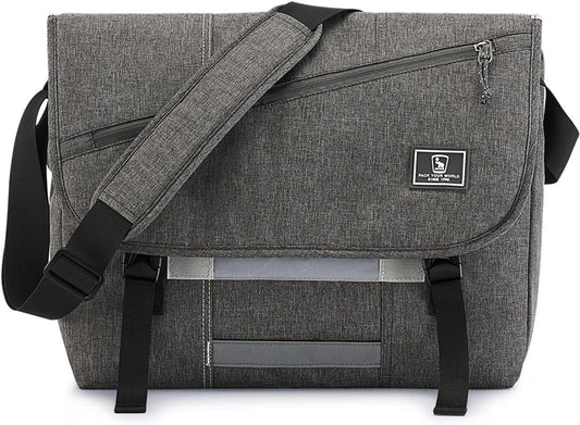 OIWAS Messenger Bag for Women, 17 Inch Laptop Crossbody Bags Men Casual Satchel Shoulder Bag College Travel Office Briefcase (Grey, 17 inch)