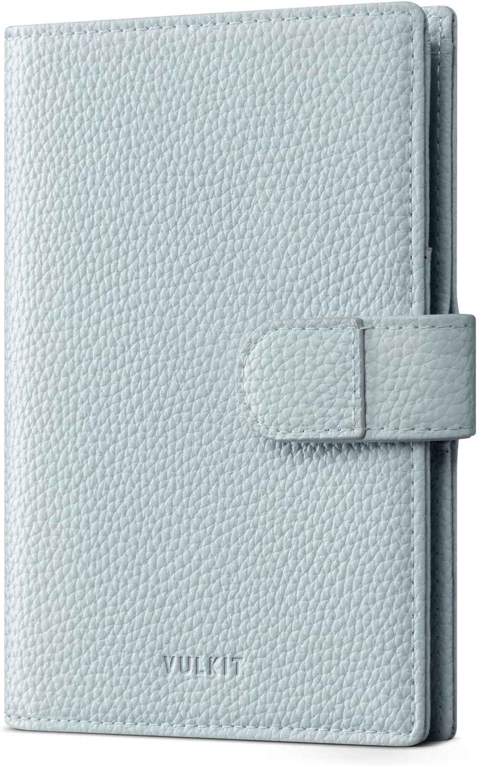 VULKIT Leather Passport Travel Wallet for 2 Passports Pocket Slim Double Passport Holder RFID Blocking with ID Window for Women or Men
