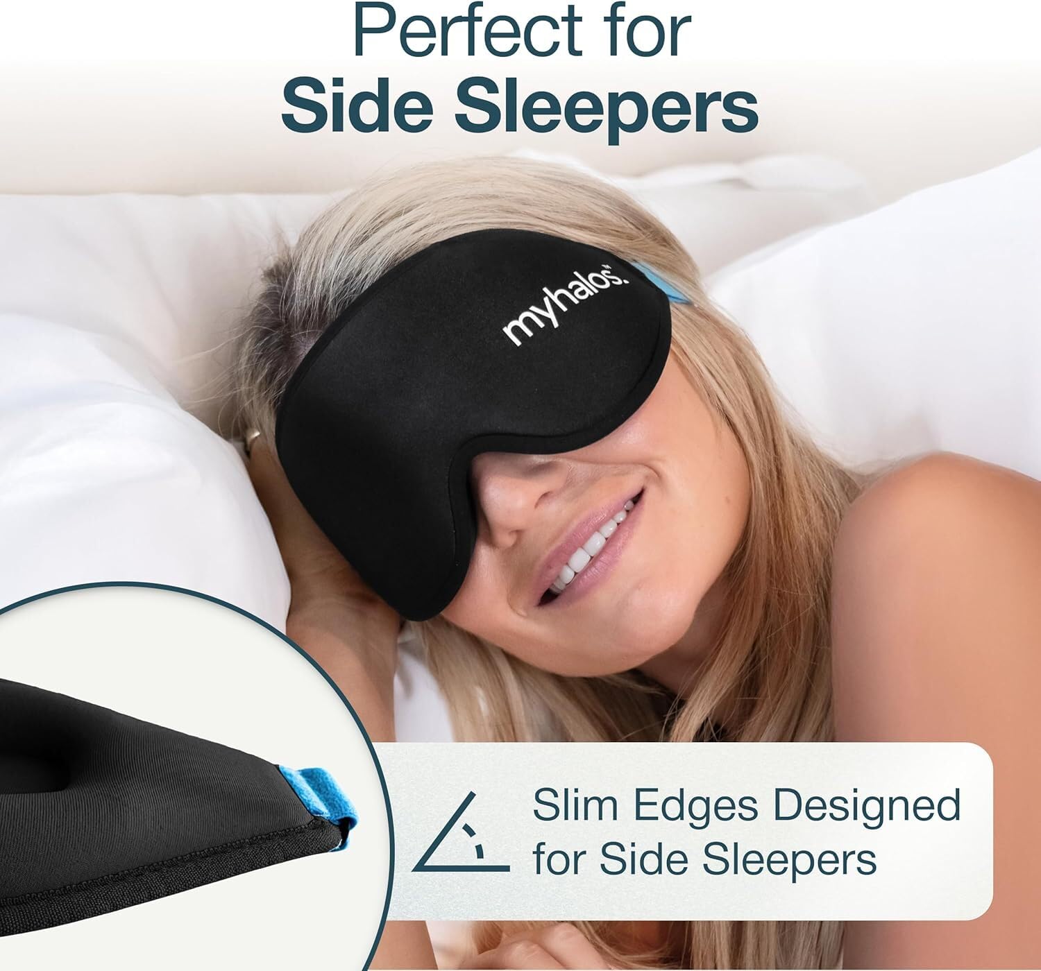 MyHalos® Sleep Mask for Men and Women, 3D Blackout Eye Masks for Sleep