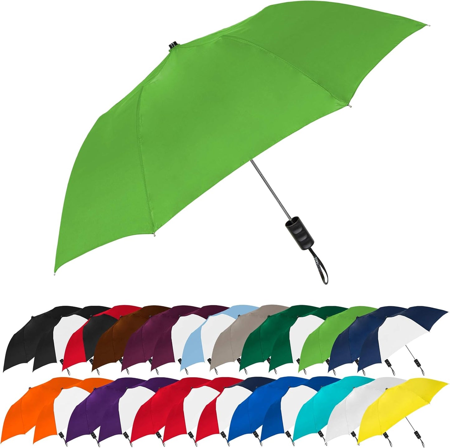The Spectrum Popular Style 42" Automatic Open Compact Travel Umbrella for Rain, Wind & Sun, Sturdy Lightweight Small Portable Stick Umbrella for Men and Women