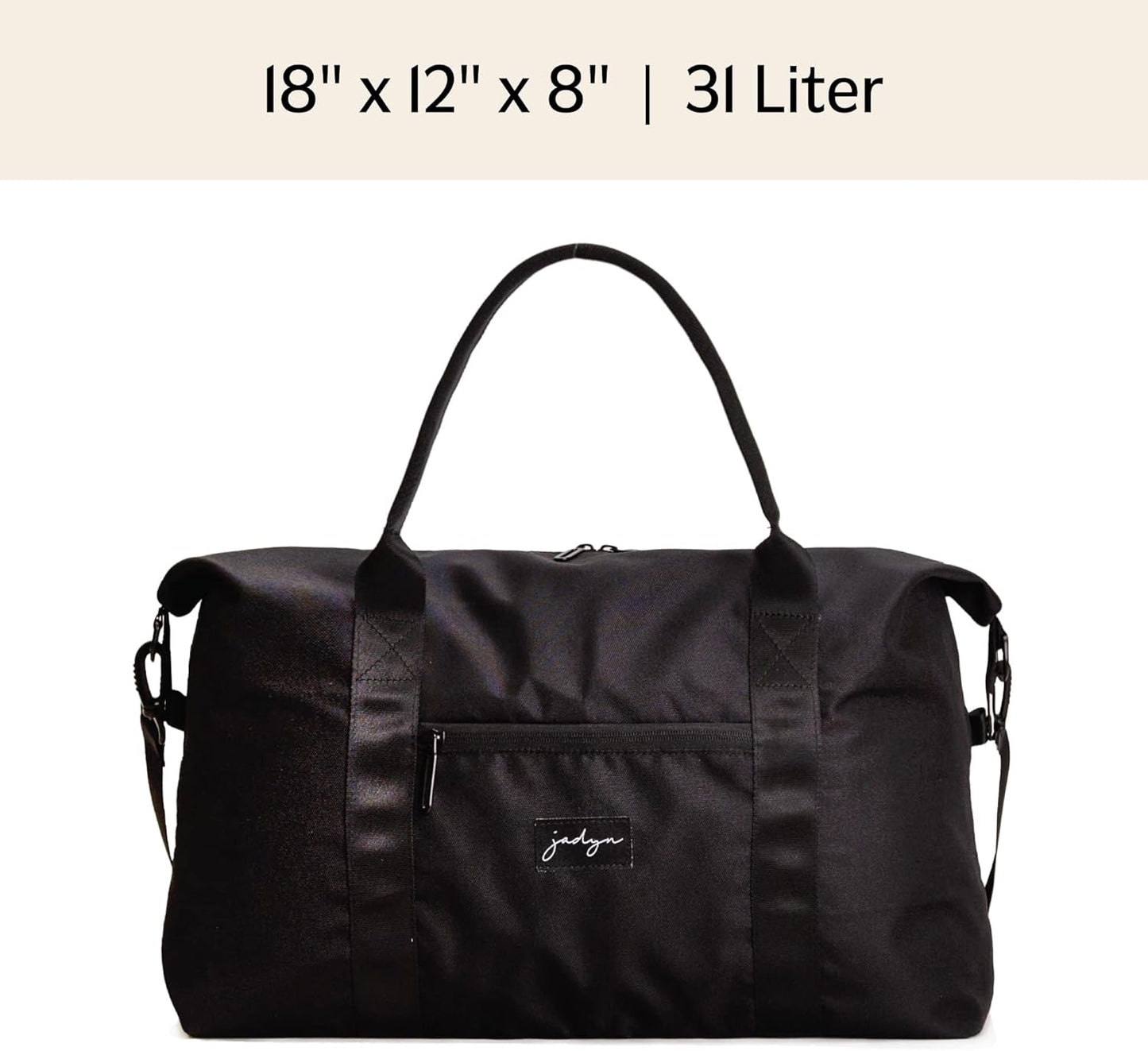 Jadyn Lola Travel Bag, Weekender/Overnight Duffel, Gym Tote Bag for Women, Men