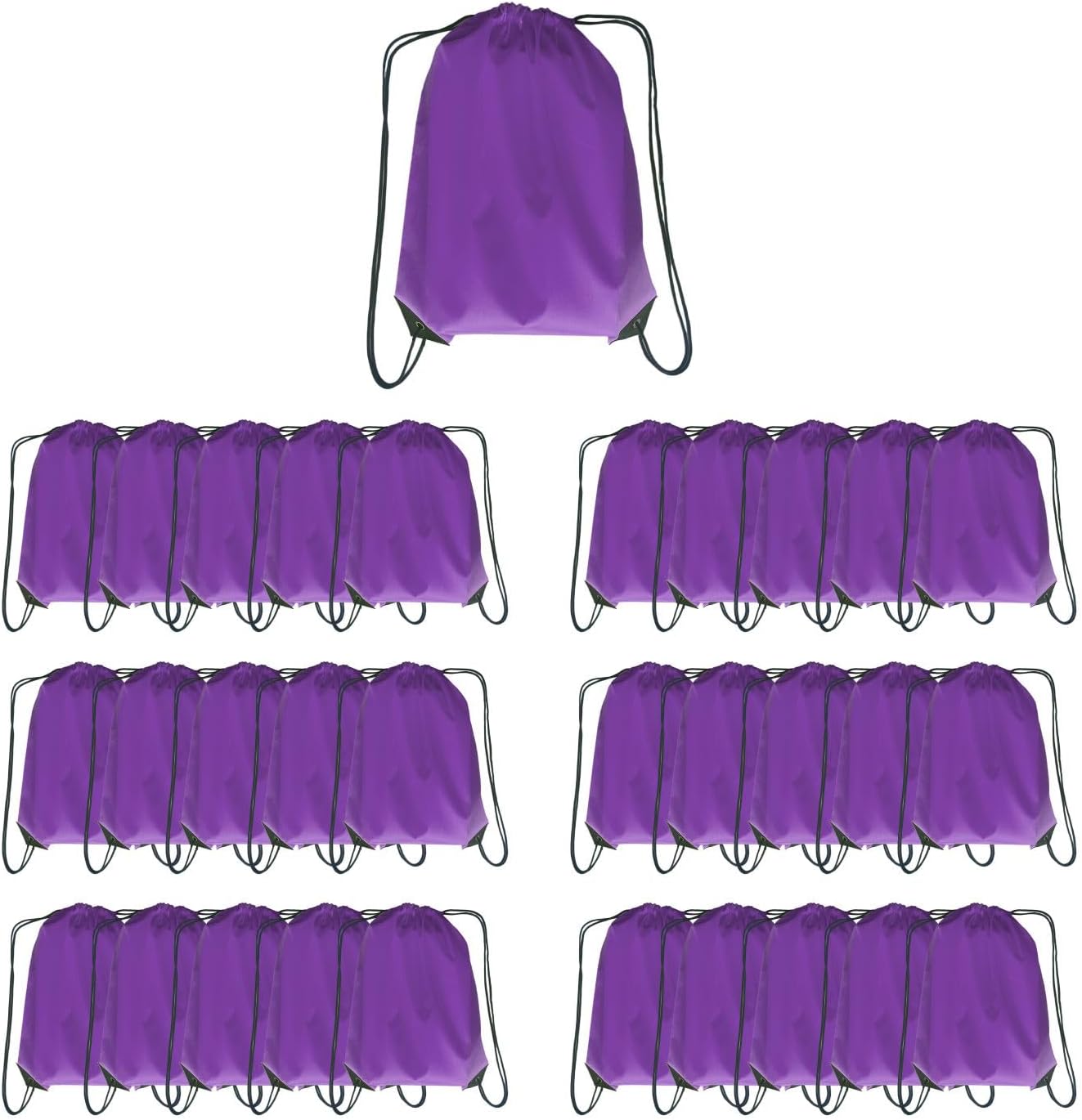 Drawstring Backpack Bulk 30 Packs Draw String Backpack Bags DIY Gym Sports Traveling Trip ride Pedestrianism Yoga Cinch Bag Sackpack Drawstring (purple)