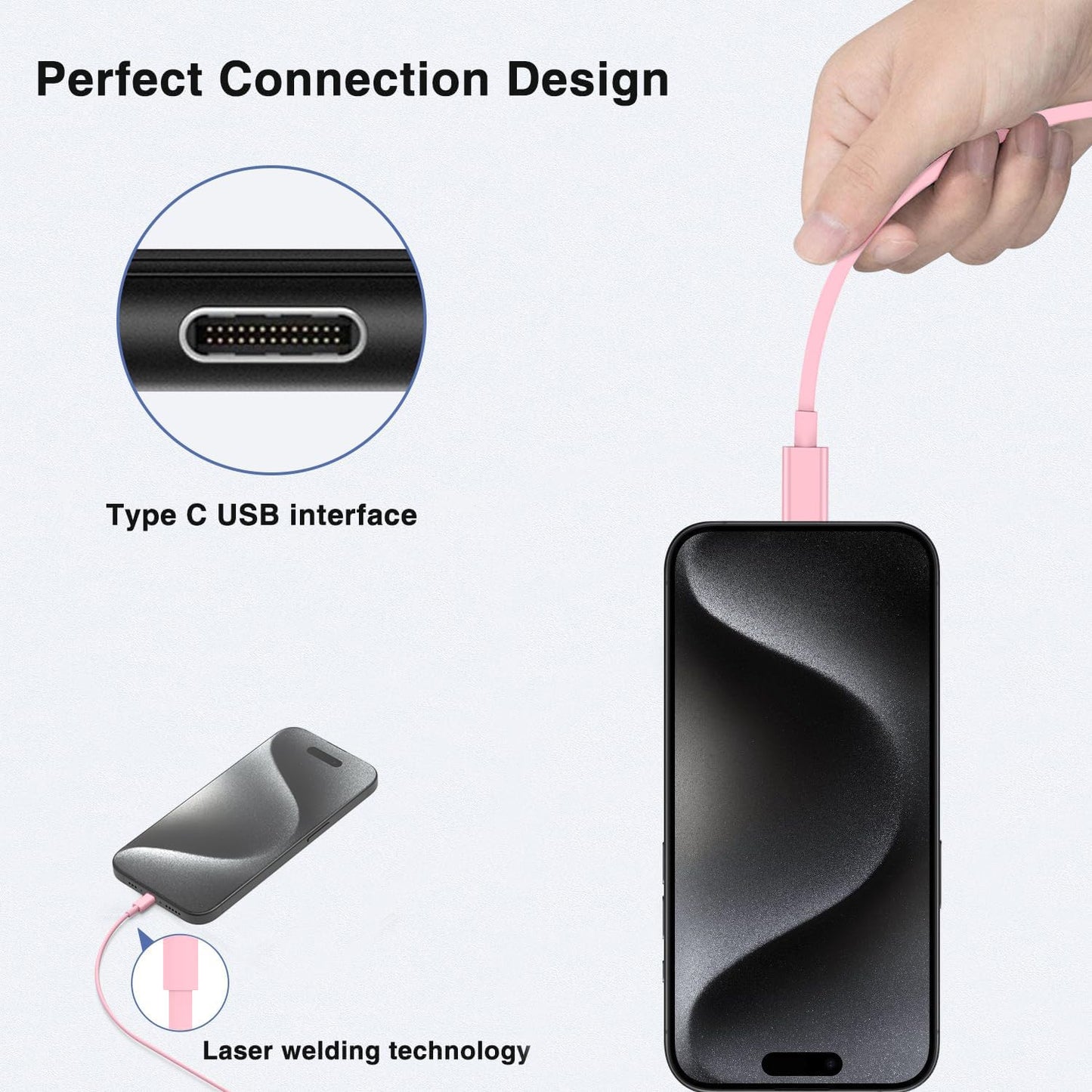 iPhone 17 16 15 Charger Block and 10ft Type C to C Cable Cord Long, 20W USB C Fast Charging Plug for Apple iPhone 17 Pro Max/17 Air/16 Pro Max/16 Plus/15 Pro/15/AirPods/iPad/Mini Wall Cube Brick Box