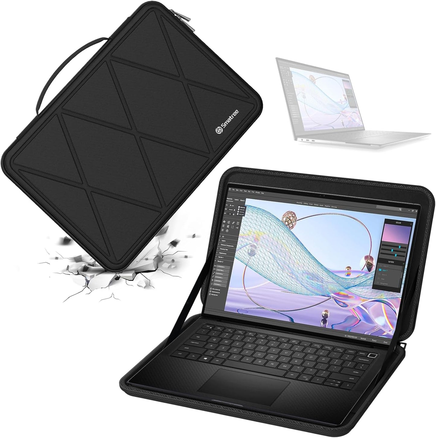 Smatree Hard EVA Protective Case Compatible for 14 inch DELL Pro Max 14 Premium MA14250, 14inch Precision 5470 Workstation, 12.5inch Latitude E7270, 14inch Lenovo ThinkPad X1 Carbon Gen 13 Case(X8030)
