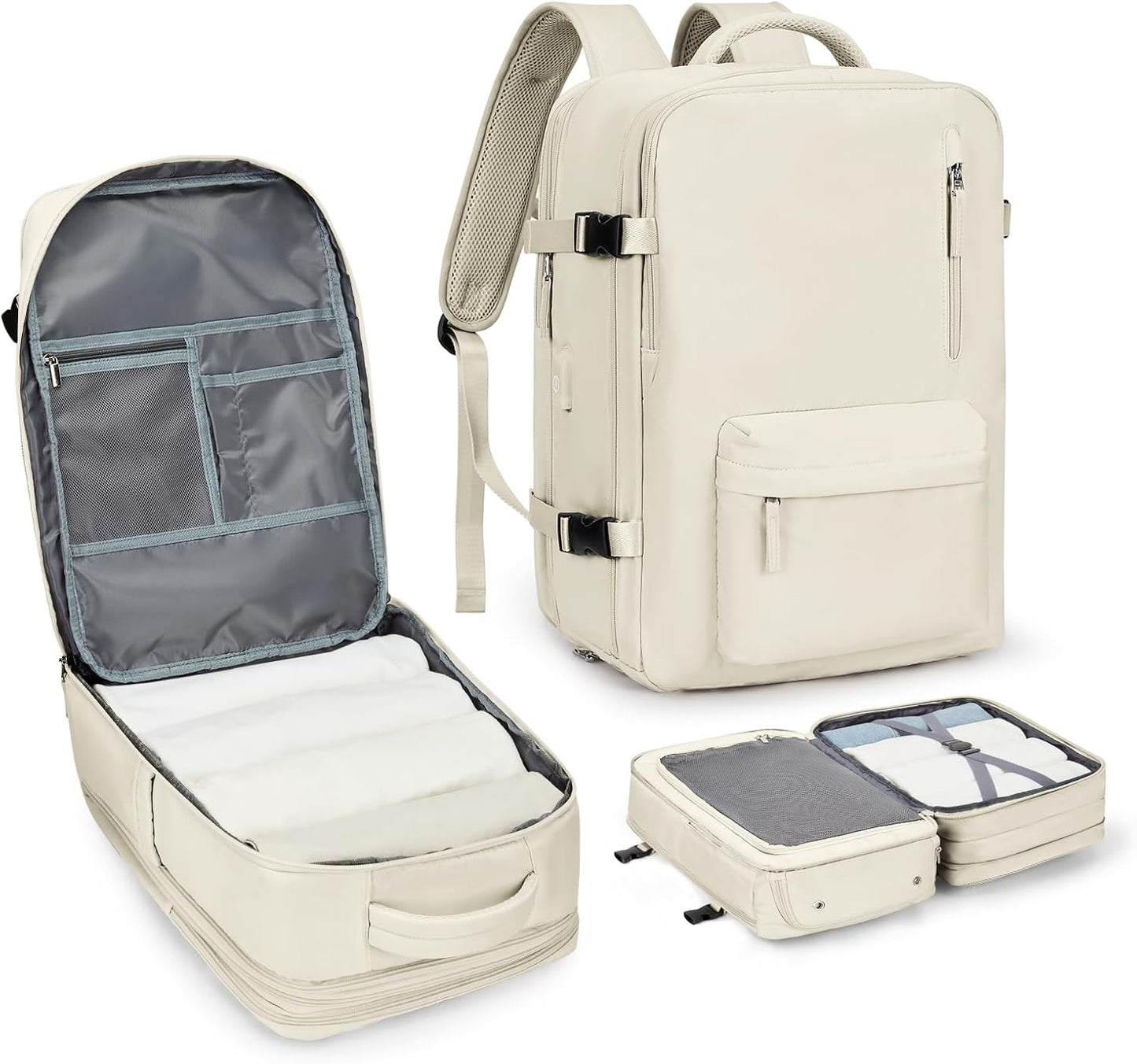 WONHOX Large Travel Backpack Carry on Flight Approved Laptop Work Business Backpack for Women Men Mochila de Viaje