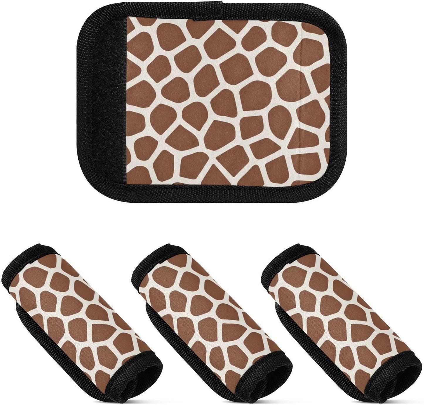 Giraffe Skin 2 Pack Luggage Handle Wrap for Suitcase Luggage Identifier Travel Tags Handle Protection Sleeve Cover