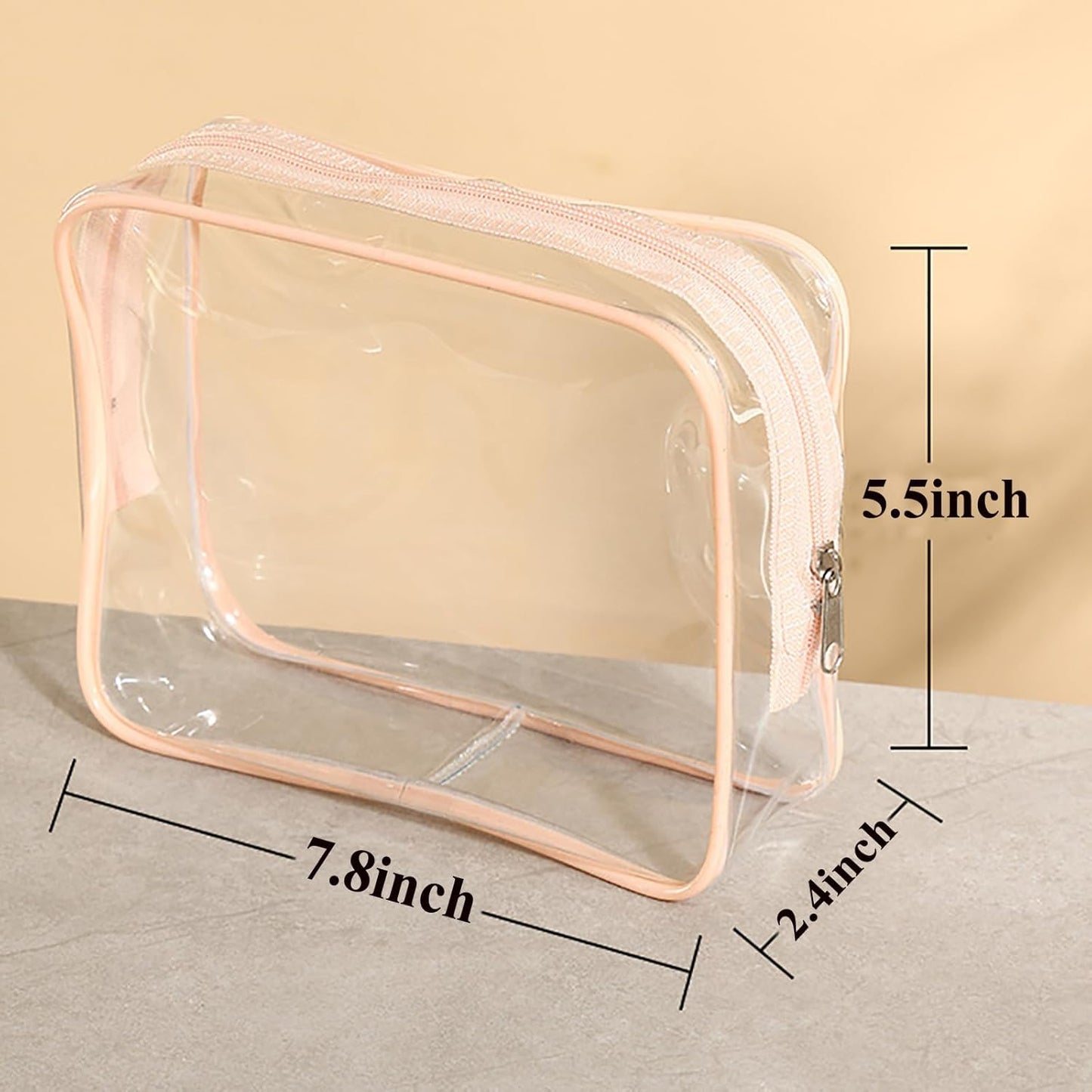 20 Packs Clear Cosmetics Bags for Women Men Waterproof Toiletry Bags PVC Makeup Bags Organizer Case