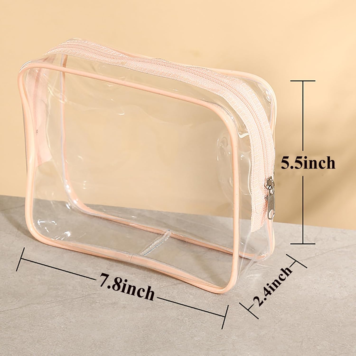 20 Packs Clear Cosmetics Bags for Women Men Waterproof Toiletry Bags PVC Makeup Bags Organizer Case