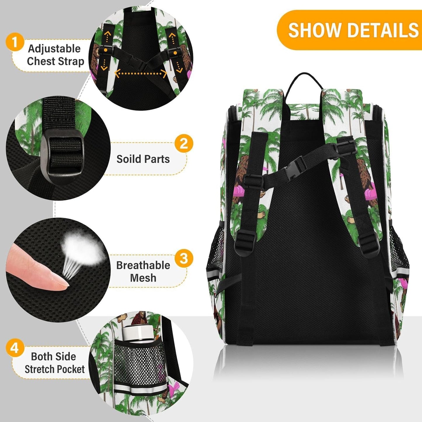 Sasquatch Cute Backpack For Girls Kids Backpack Boys Teen School Bag Bookbag Travel Daypacks