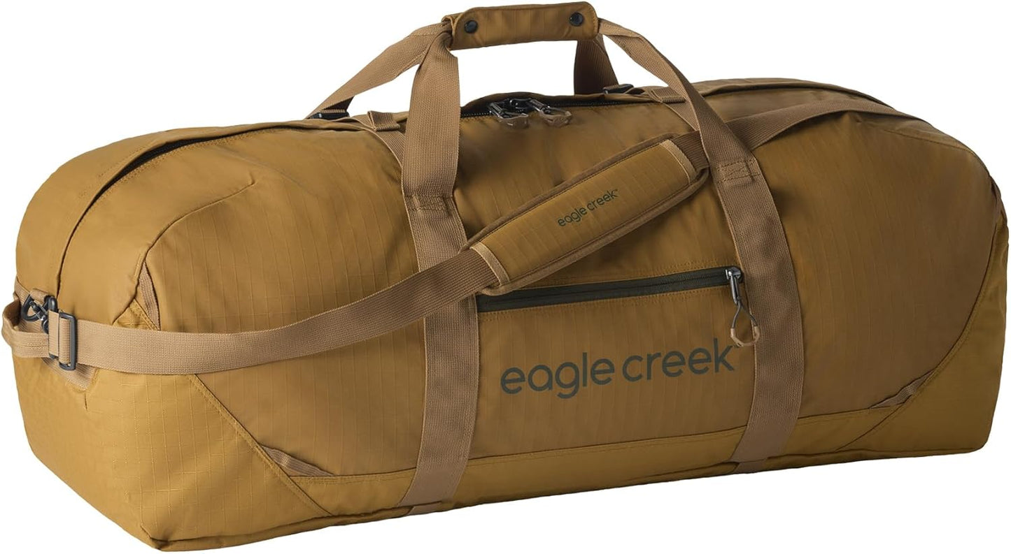 Eagle Creek No Matter What Duffel Bag - Eco Friendly Duffel for Sustainable Travel - Adjustable Shoulder Strap - Multiple Carry Options - Easy to Store - Safari Brown - 90L