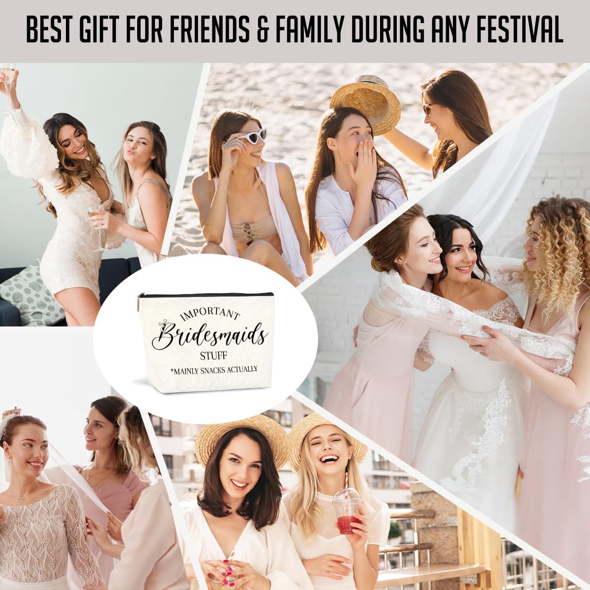 3PCS Wedding Mrs Bridal Shower Gifts Engagement Gifts for Couples Bridal Shower Gifts Wedding Makeup Bag Cosmetic Bag for Women Female Lady Friend Coworker Fiance Gifts Bachelorette Gifts for Bride