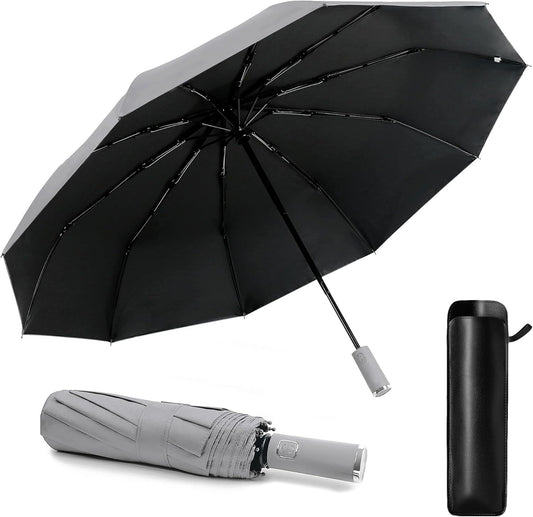 DOFOWOT UV Protection Umbrella for Rain Sun Umbrellas Windproof Anti-Rebound UPF 50+ UV Travel Umbrella Compact for Women Men