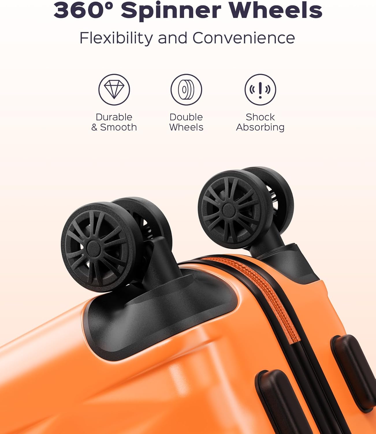 Suitour Luggage Sets with Spinner Wheels, Hardside Lightweight Luggage set 2 piece with TSA Lock for Travel(20/28 inches)