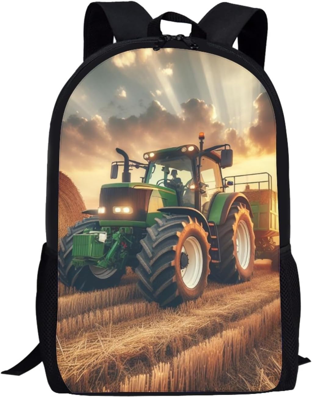 Tractor School Backpack Lightweight Laptop Backpacks Large Capacity 1 Main Compartment Outdoor Bookbag for Kids Boys Girls (Color1)