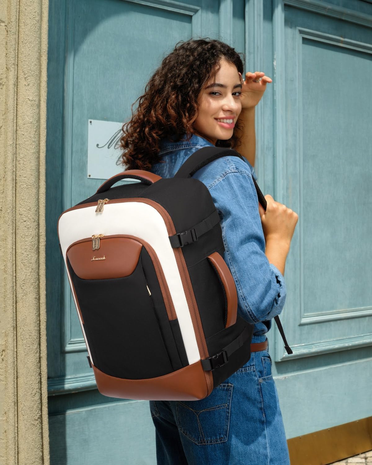 LOVEVOOK 40L Travel Backpack for Women Men, Large Carry on Backpack for Airplanes TSA Personal Item