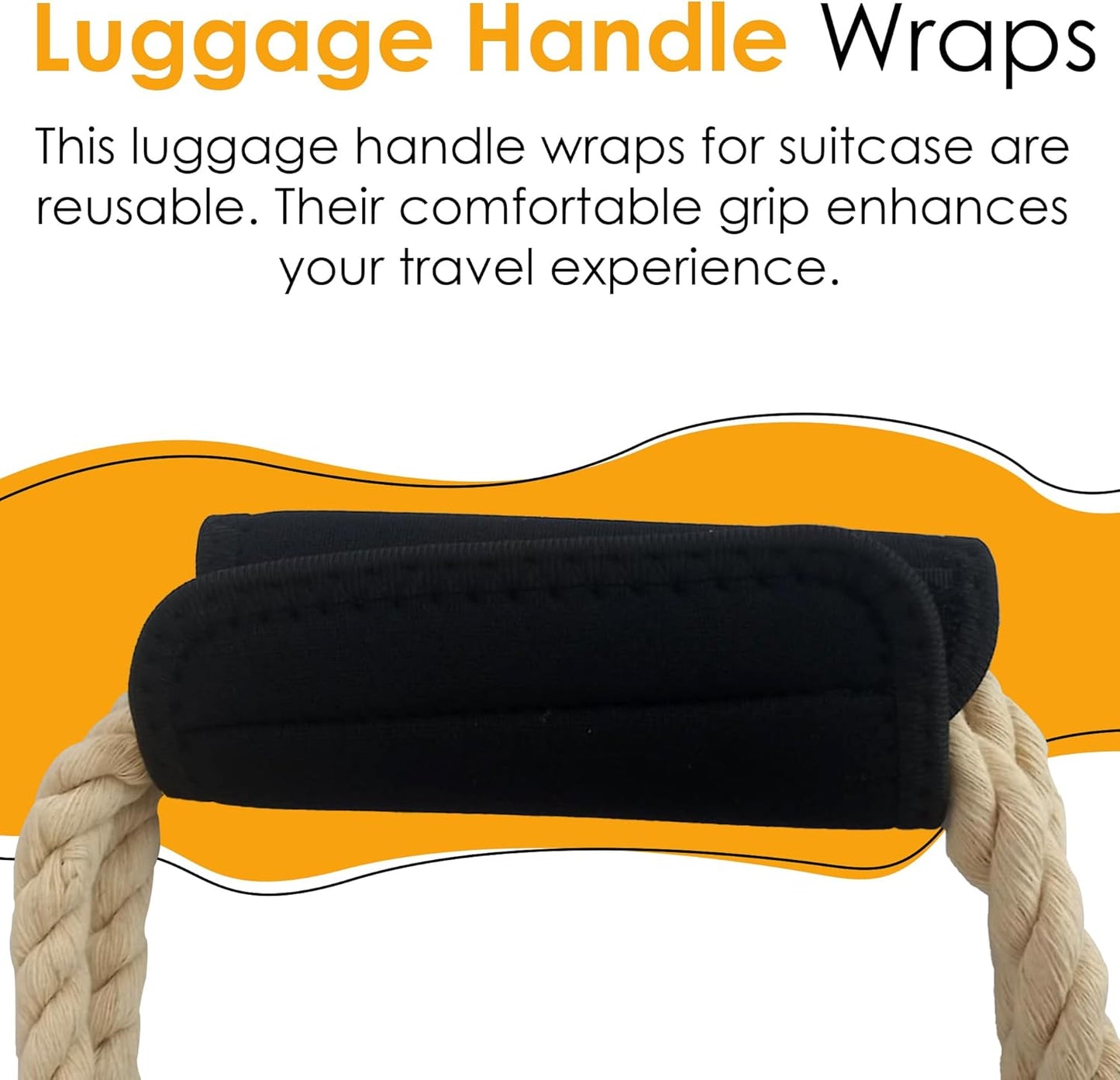 Luggage Handle Wraps – Premium Neoprene Handle Protectors for Suitcases, Bags & Carry On | Travel
