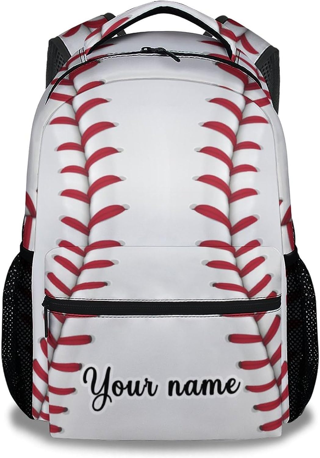 Personalized Baseball Backpack for Boys, 16 Inch Sports Theme Backpack for School, Adjustable Straps, Durable, Lightweight Bookbag for Kids