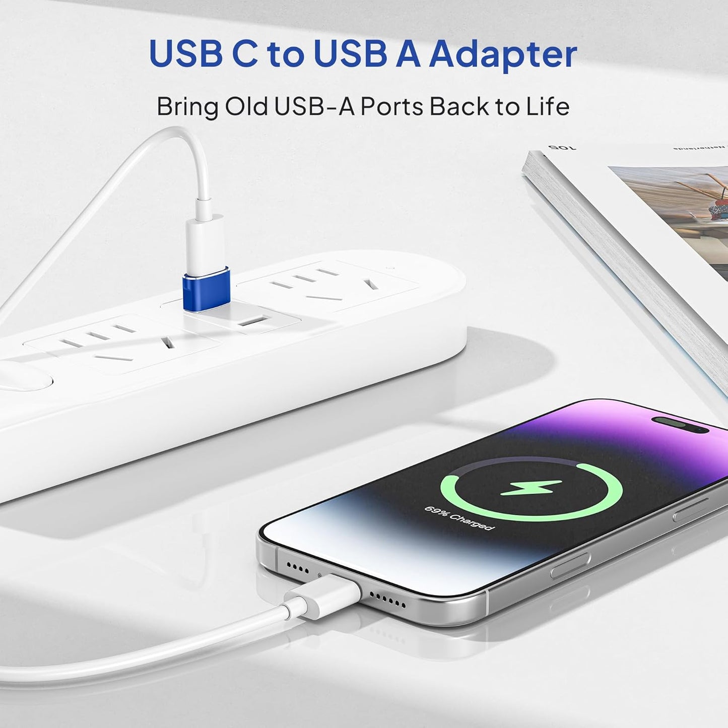 Elebase for Apple Watch Series 11 SE Ultra 3 Adapter,USB to USB C Adaptor,Type C Female to A Male Cable Converter for iWatch 9 10 9,Airpods 4 2,iPad 8th 9th 10th Air 4th 5th Mini 7 7th 6th Generation
