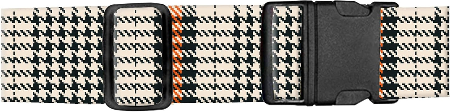 Luggage Straps for Suitcases, Adjustable Travel Belt, Durable Wide Luggage Strap, Cute Suitcase Strap Identifiers with Buckle, Bag Straps for Luggage, Luxury Plaid