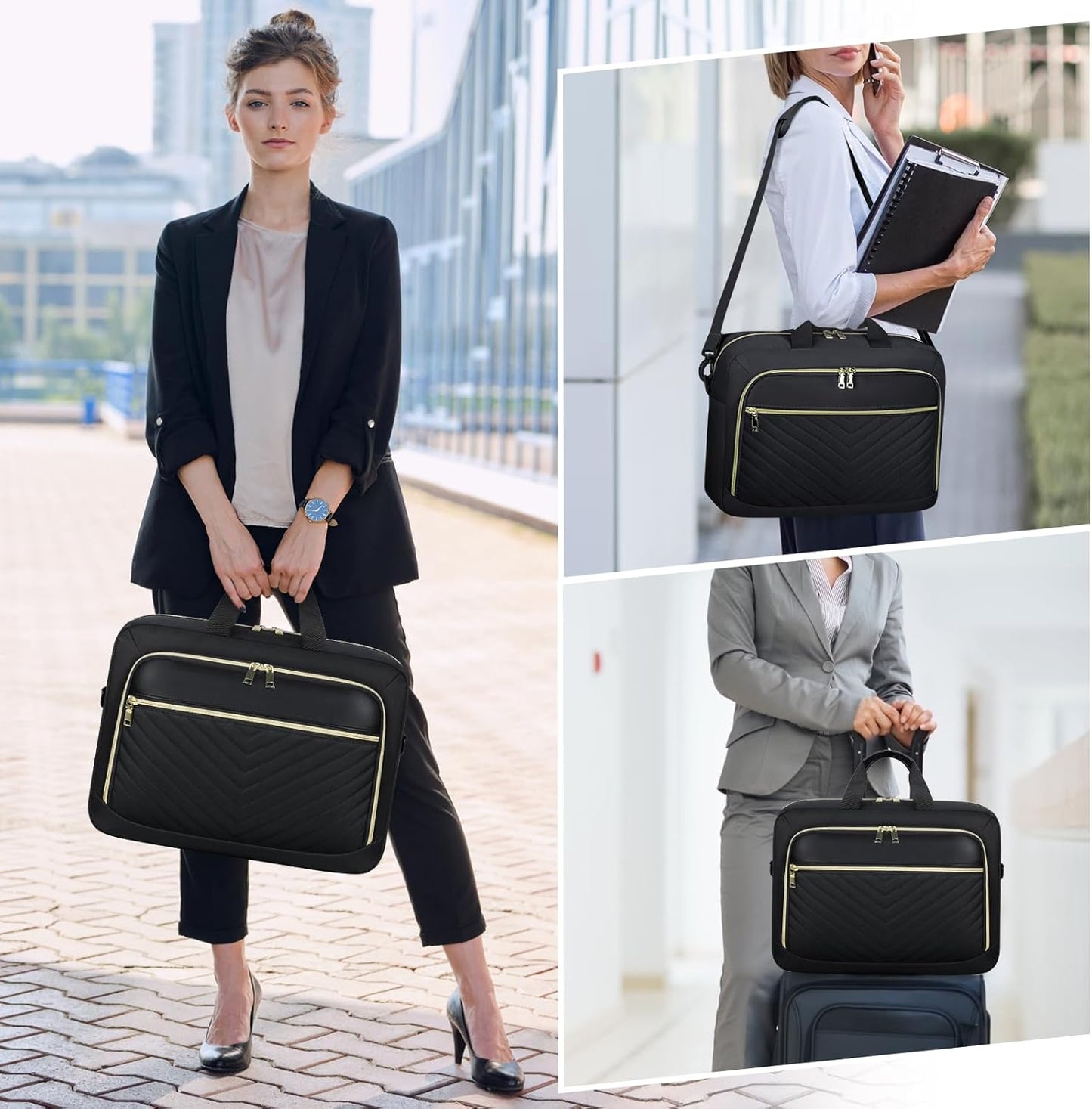 NEWHEY Laptop Bag 17.3 Inch Laptop Briefcase for Women Men Waterproof Shoulder Messenger Bag Large