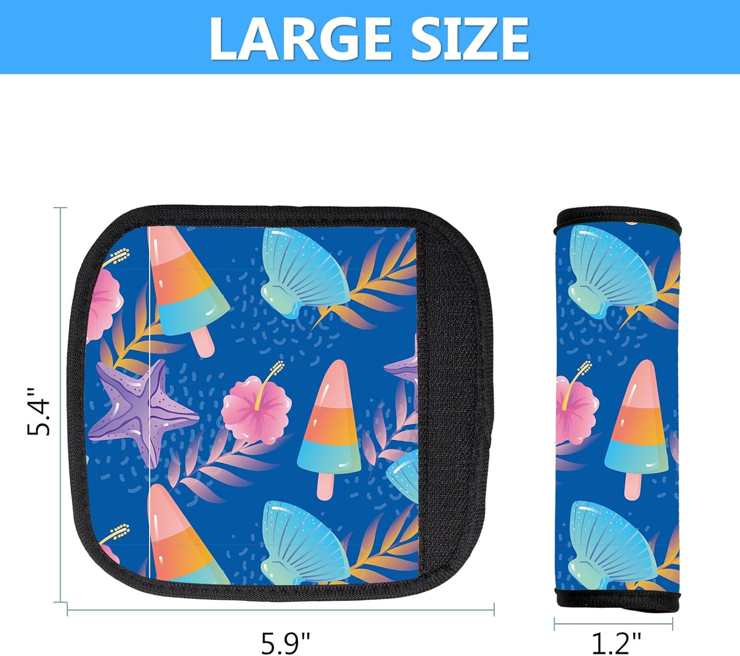 Luggage Handle Wraps 3Pcs – Neoprene Bag Handle Wrap Bogg, Luggage Identifiers for Suitcases Easy Identification, Stylish & Comfy Suitcase Handle Replacement Travel Accessories for Airport & BeachY03