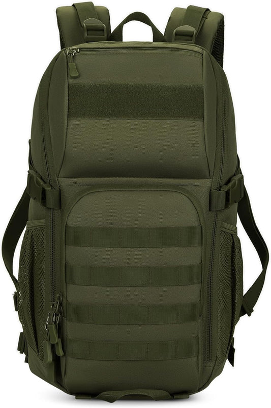 HUNTVP Tactical Backpack Military MOLLE Backpack Hunting Rucksack Gear Assault Pack 25L WR (Army Green)