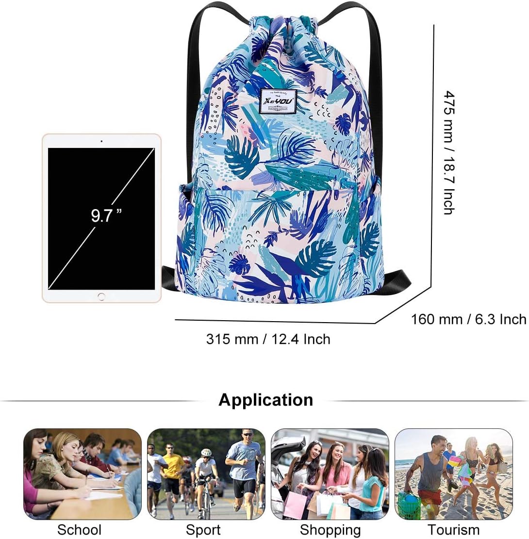 XEYOU Drawstring Sports Backpack Lightweight Gym Yoga Sackpack Shoulder Rucksack Casual Outdoor Daypack for Women and Men
