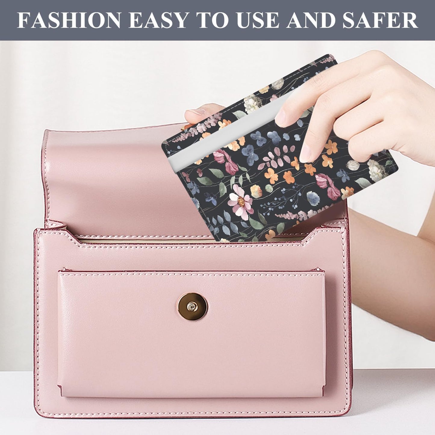 Passport Holder for Travel Essentials, RFID Premium Leather Passport Wallet Cover Case for Travel Must Haves Accessories, Passport Holders for Women Men Cute Boho Leaf