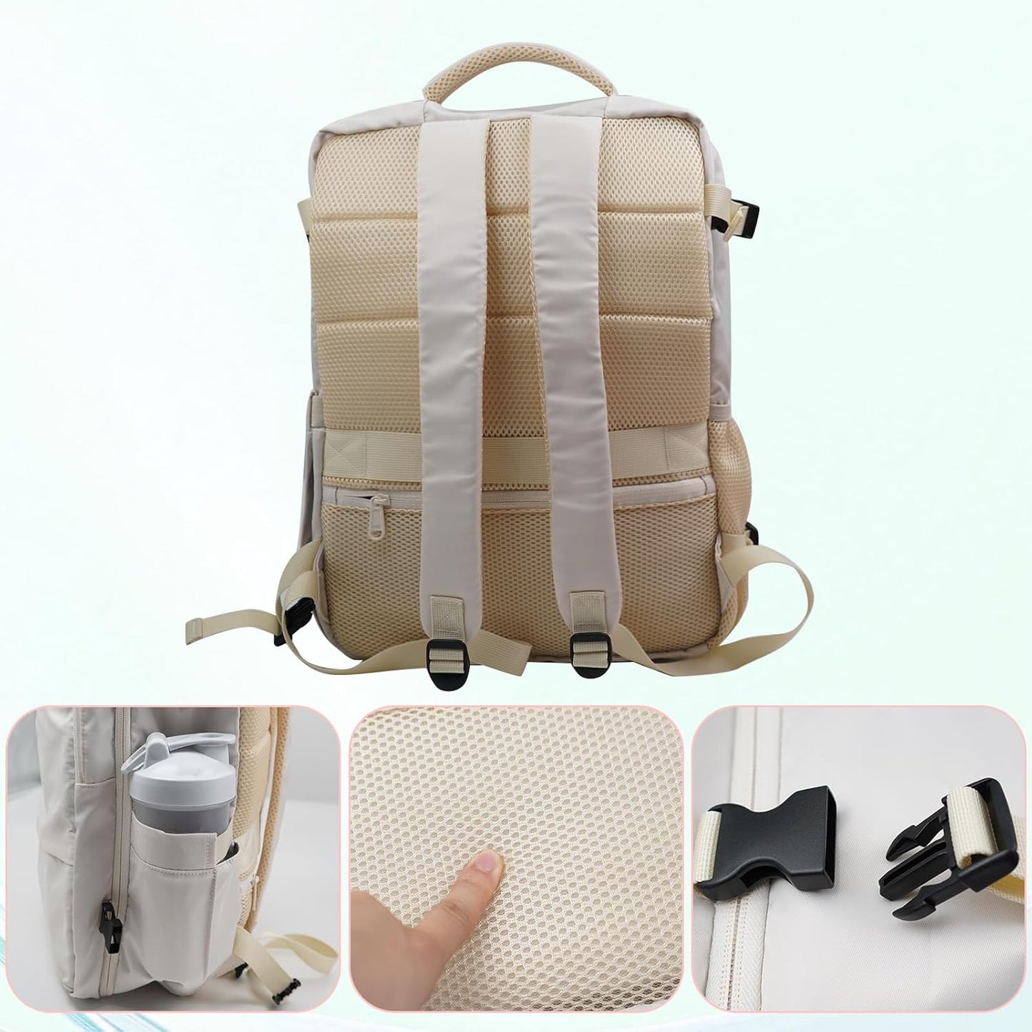 Travel Backpack for Women & Men, Waterproof Carry On Backpack Airline Approved Laptop Backpack Fits