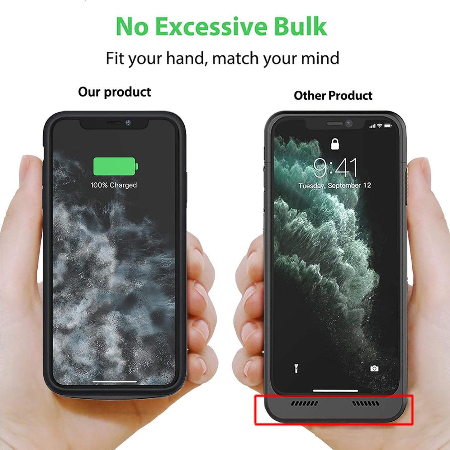 Battery Case for iPhone 11 Pro Max, 8500mAh Slim Portable Rechargeable Battery Pack Charging Case Compatible with iPhone 11 Pro Max (6.5 inch) Extended Battery Charger Case (Black)…