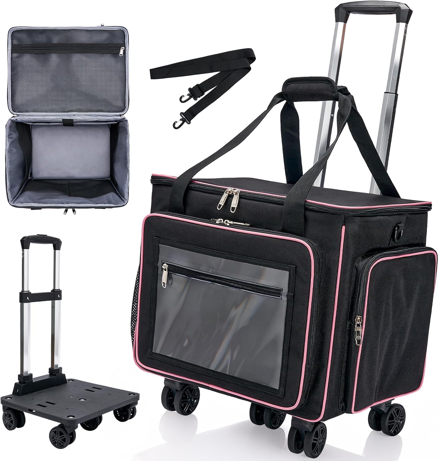 2025 Rolling Teacher Tote Bag with 15.6" Laptop Compartment