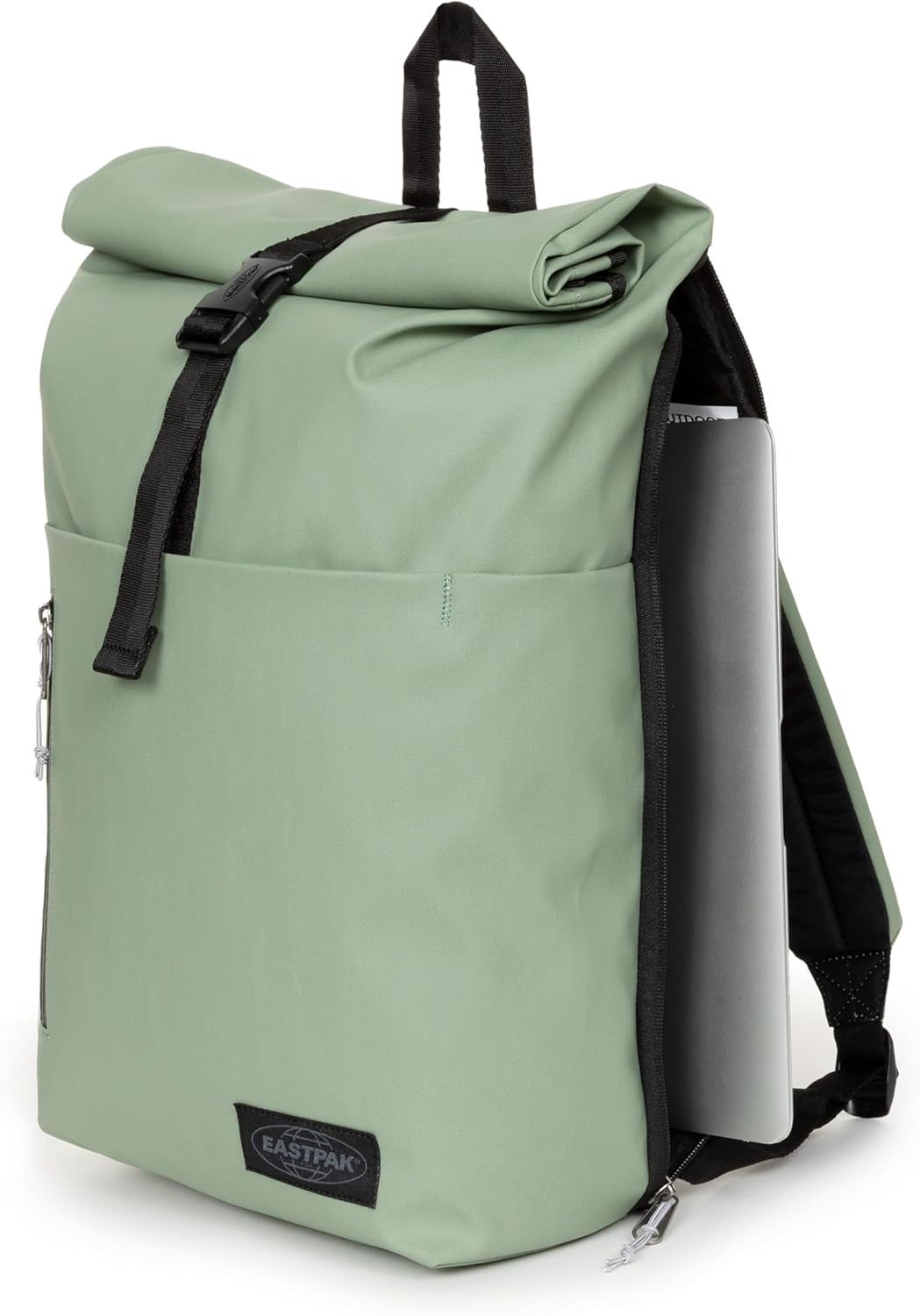 EASTPAK Up Roll – 23L Roll-Top Backpack with 16" Laptop Sleeve, Security Pocket, Bottle Holder & Water-Resistant Finish, Tarp Khaki