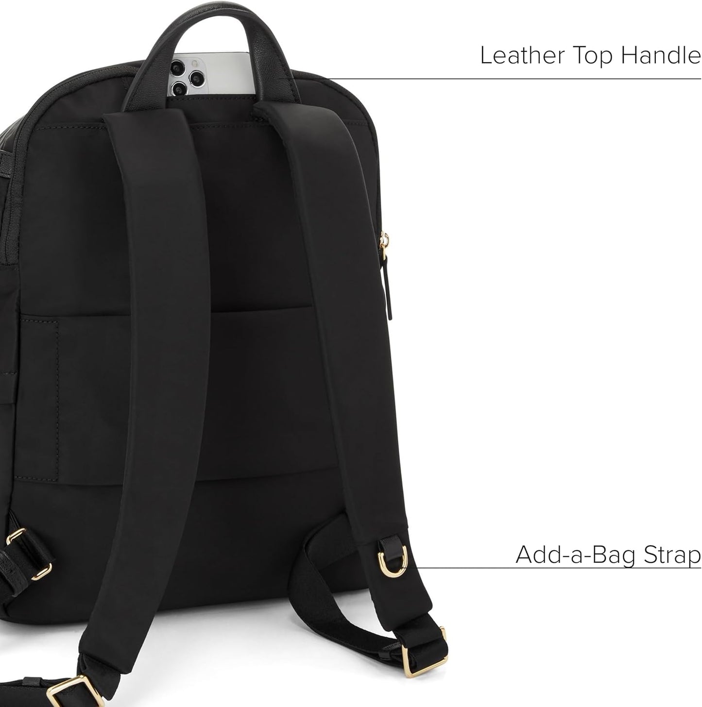 TUMI Women's Halsey Backpack, Black/Gunmetal, One Size