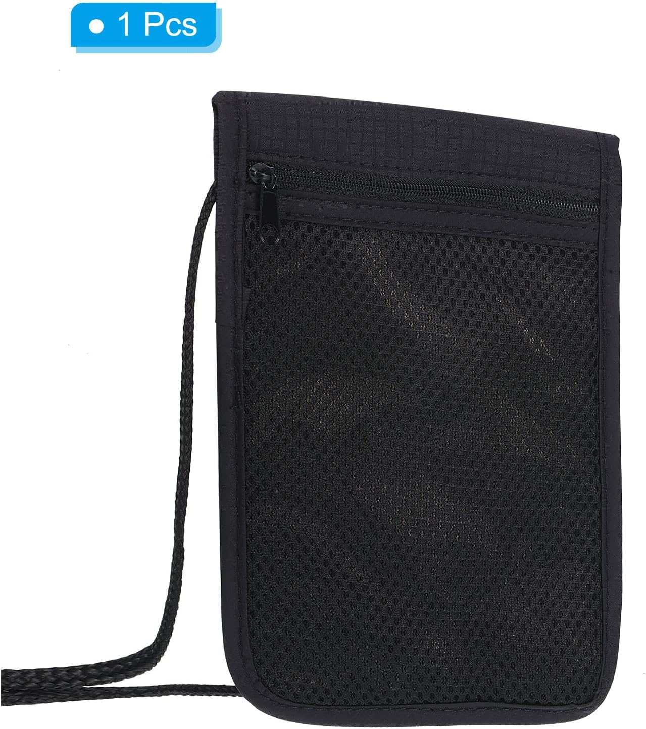 PATIKIL Neck Wallet, Passport Holder Neck Pouch RFID Blocking Waterproof Neck Travel Wallet for Women & Men, Black