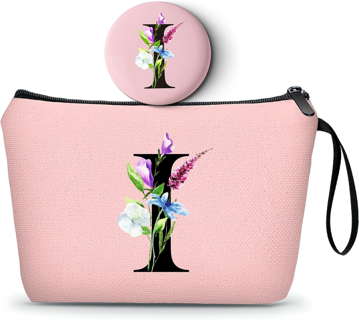 Birthday Inspirational Bridesmaid Proposal Team Small Gifts for Women Mom Aunt Teacher Sister Coworkers Makeup Cosmetic Bag Travel with Mirror Mothers Day Christmas Graduation I