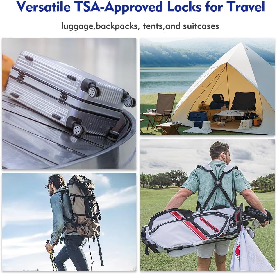 SURE LOCK TSA Compatible Travel Luggage Locks, Inspection Indicator, Easy Read Dials TSA Approved