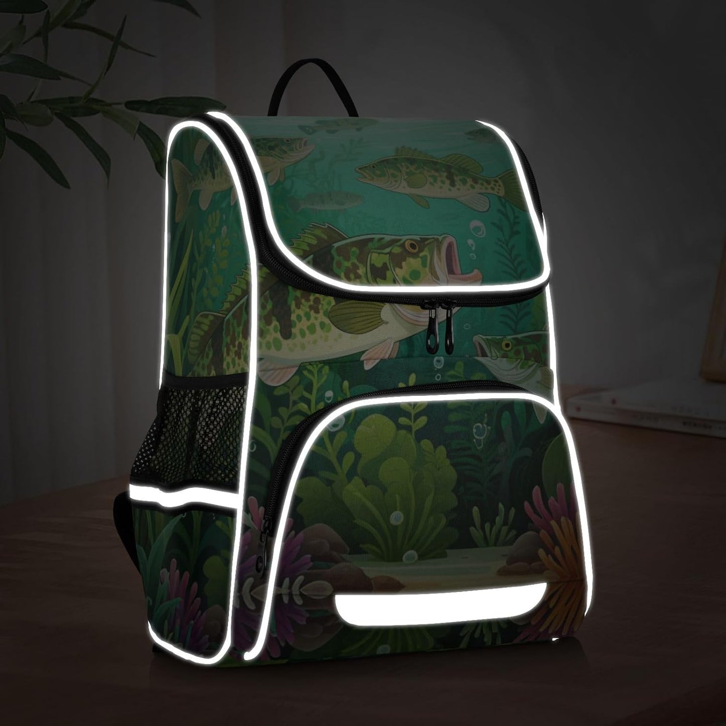 Camo Fishing Fish Cute Backpack For Girls Kids Backpack Boys Teen School Bag Bookbag Travel Daypacks