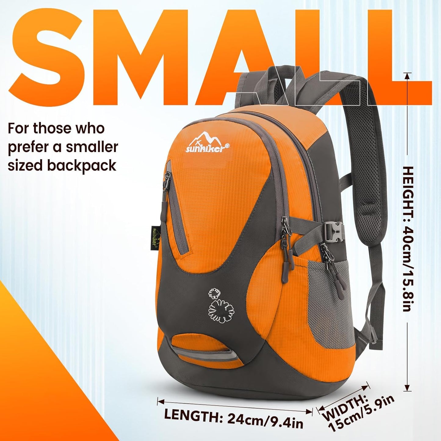 sunhiker Small Hiking Backpack Women Men 20L Lightweight Travel Backpack Daypack Casual Backpack For Cycling Outdoor Camping