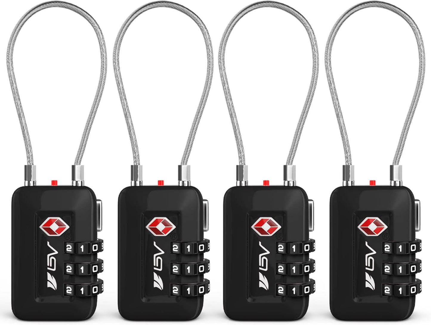 TSA Accepted Luggage Travel Lock, Set-Your-Own Combination Lock for School Gym Locker, Luggage