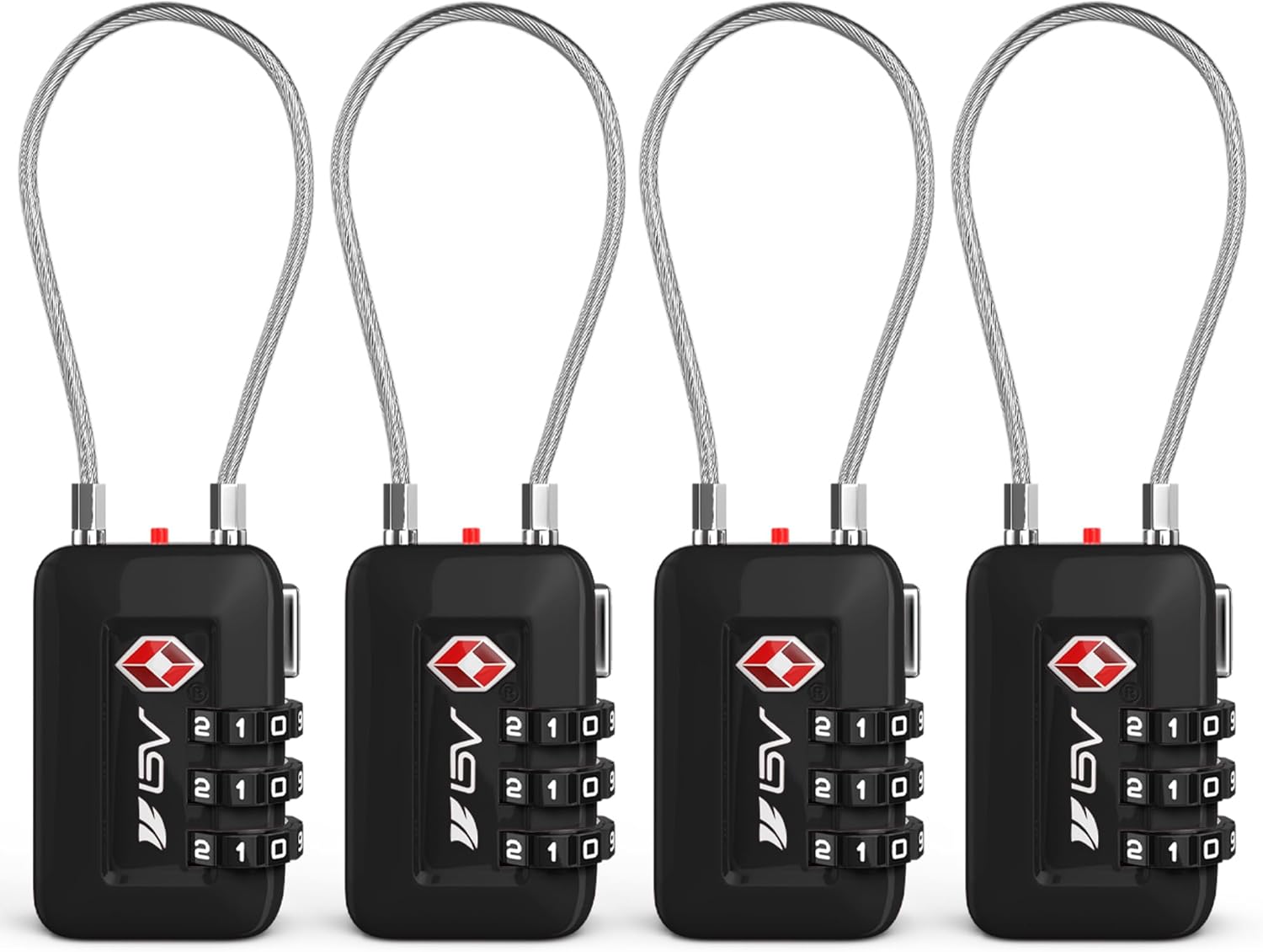 TSA Accepted Luggage Travel Lock, Set-Your-Own Combination Lock for School Gym Locker, Luggage