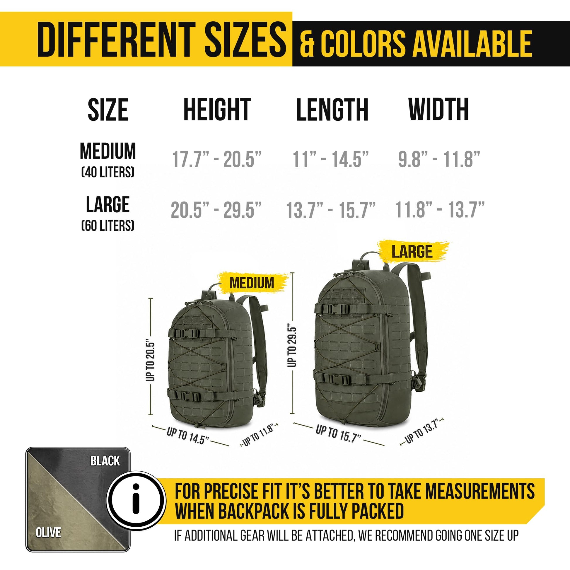 M-Tac Backpack Rain Cover Waterproof - Bag Rain Cover 50-60L - for Hiking Travel Camping Military