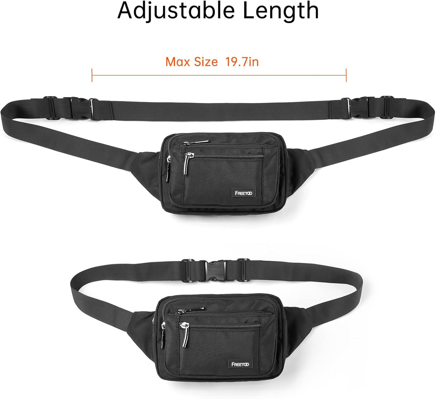 FREETOO Waist Pack Bag Fanny Pack for Men&Women Hip Bum Bag with Adjustable Strap for Outdoors Workout Traveling Casual Running Hiking Cycling