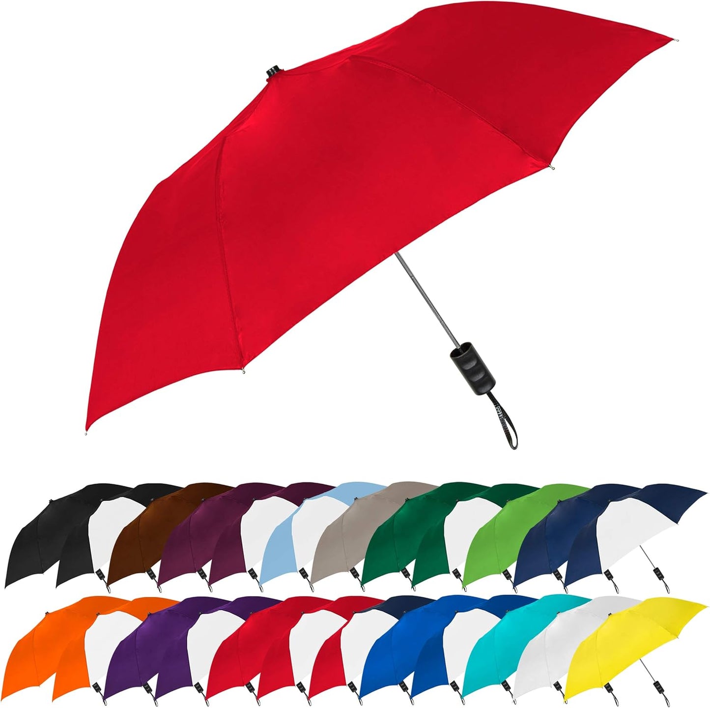 The Spectrum Popular Style 42" Automatic Open Compact Travel Umbrella for Rain, Wind & Sun, Sturdy Lightweight Small Portable Stick Umbrella for Men and Women